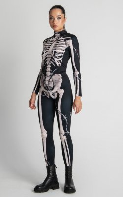 Angel Skeleton Halloween Costume Women, Get Your Spooky Vibes with This Halloween full Body Suit