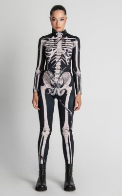 Angel Skeleton Halloween Costume Women, Get Your Spooky Vibes with This Halloween full Body Suit