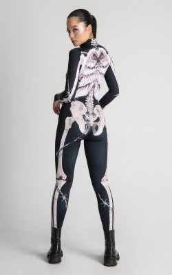 Angel Skeleton Halloween Costume Women, Get Your Spooky Vibes with This Halloween full Body Suit