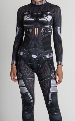 Cyberpunk Clothing, Festival Wear Droid Costume, Cosplay Costume women
