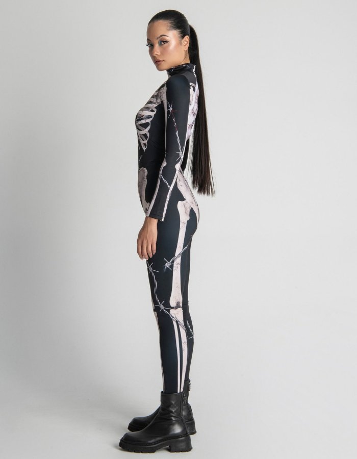 Angel Skeleton Halloween Costume Women, Get Your Spooky Vibes with This Halloween full Body Suit