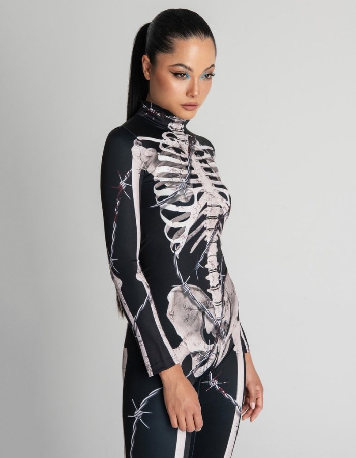 Angel Skeleton Halloween Costume Women, Get Your Spooky Vibes with This Halloween full Body Suit